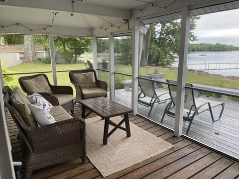Screened in porch for relaxation