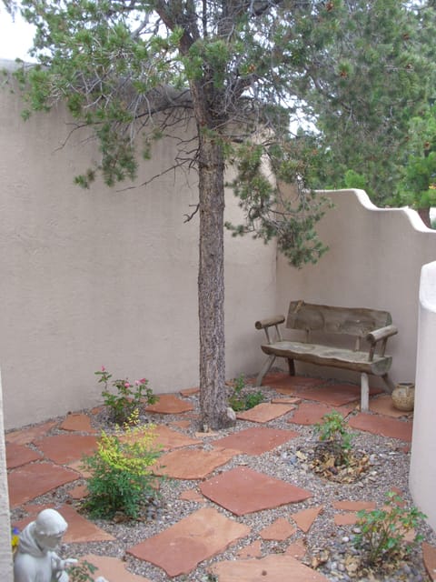 Private front patio with sitting area