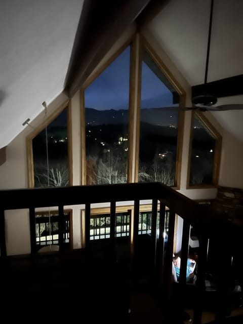 View from loft at night