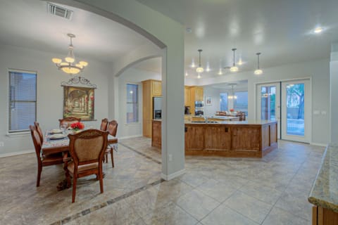 Open and spacious floor plan allows everyone to be included in the fun at any given moment.