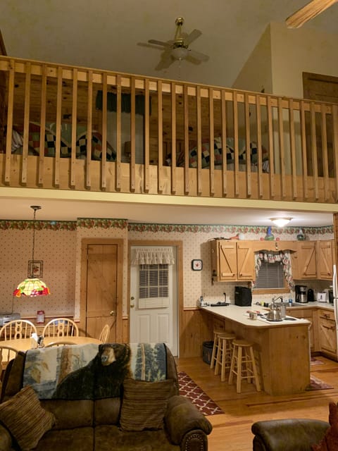 View of double-sided loft w/ 2 twin beds
