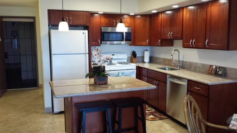 Beautifully remodeled kitchen with Cherrywood cabinets.