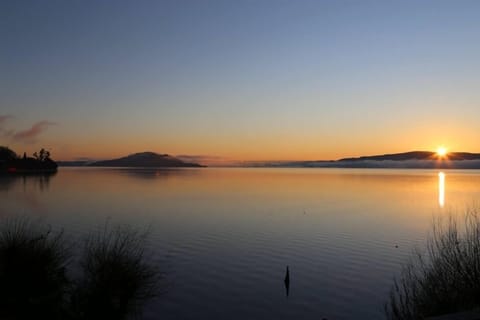 View from lounge - sunrise over the bay