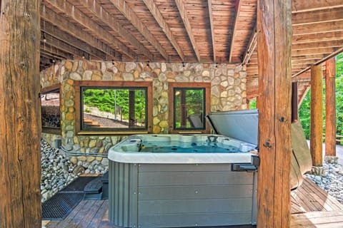 Immerse yourself in pure bliss in our 8-person hot tub.