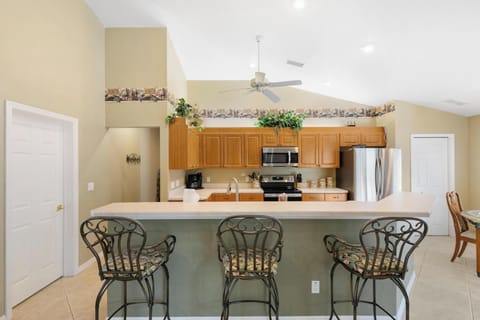 kitchen with bar seating