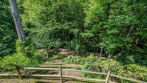 View of back yard from deck