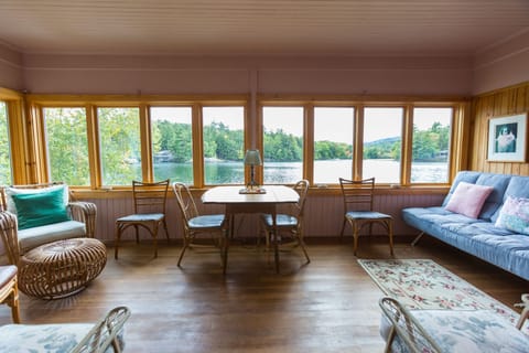 Enclosed lakeside porch