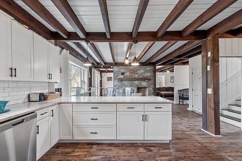Beautiful exposed wood beams! 