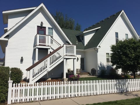 Apartment with private entrance at the top of stairs. 