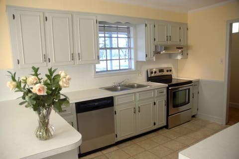 The Kitchen is also fully restored with new floor tile and counter tops.