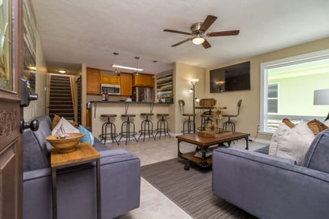 Living Room with large ocean view windows