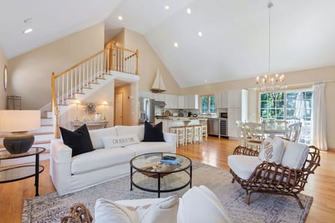 Beautiful open living space with Pottery Barn furniture! 