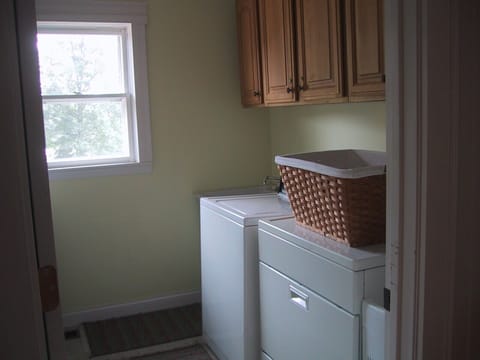 Washer and dryer for your convenience.