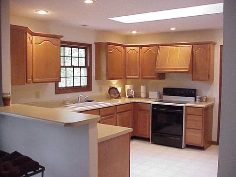 Kitchen with skylight