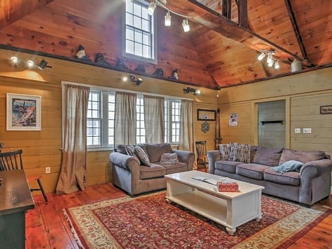 one of two great living room spaces to hang out, large HDTV and smaller gaming TV, with PS4 hooked up