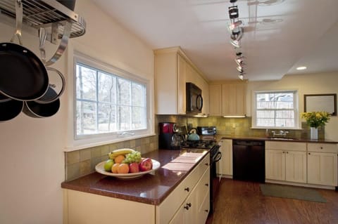 Extensive granite countertops make it easy to spread out and cook!