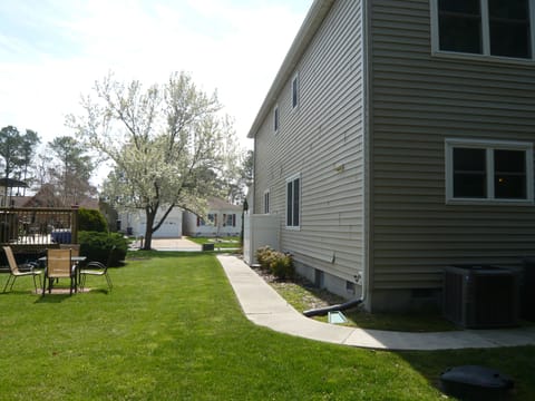 Side yard and outdoor shower