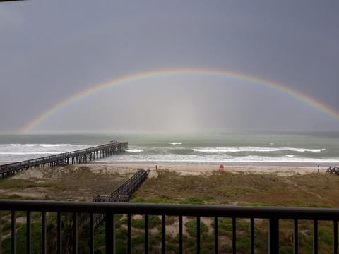 Come find your gold at the end of the rainbow.  View from our balcony.