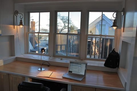Tree-top study desk - with harbor view 