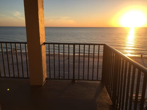 Sunset from wraparound Balcony 