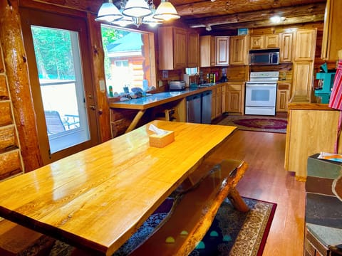 2nd dining room with kitchen.