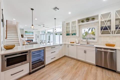 Wine Fridge Microwave Dishwasher Open Plan  Kitchen at Sirenia By The Sea