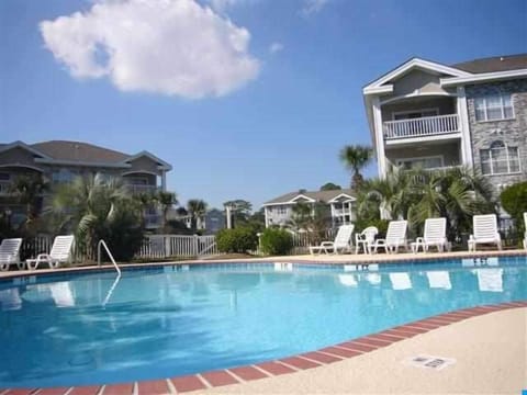 Pool right outside of condo