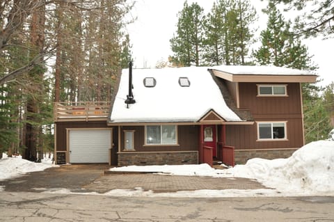 Winter dusting on front of our  home