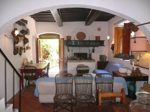 Living room seen from the dining room.