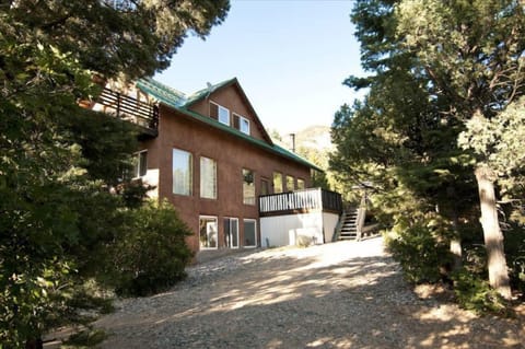 Southern elevation with glimpse of the huge upper view deck