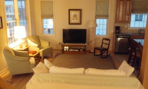 First floor living room in the evening