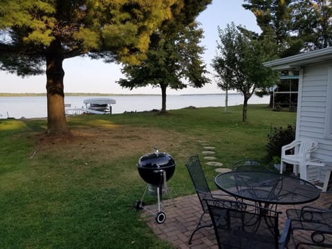 View of the lake from our patio.   We are definitely right on the lake.  
