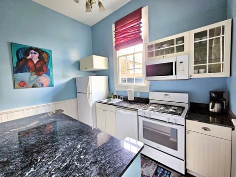 Freshly remodeled kitchen and dining island