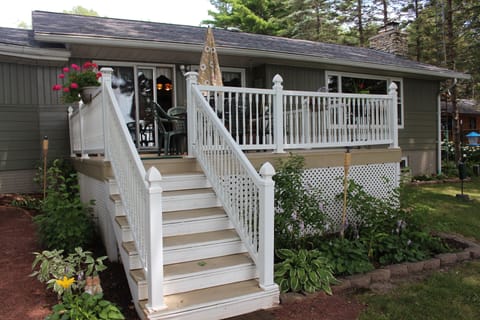 View of deck from the yard