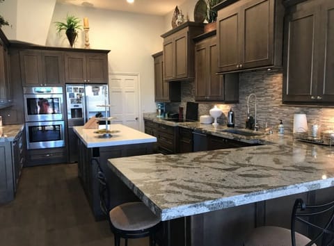 Double ovens in kitchen