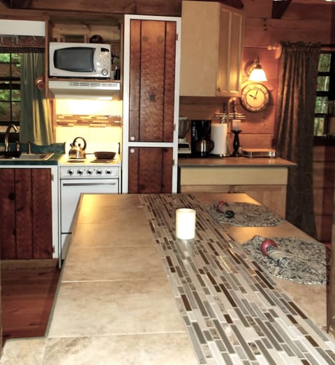 From entry-rm is pass-thru opening to kitchenette w/sm appliances to prep meals