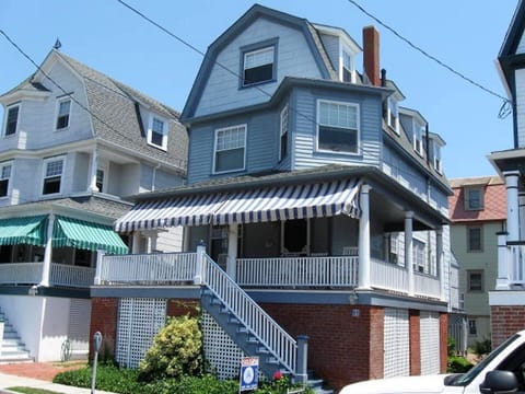 4 houses from beach. Lg. front porch w/ocean views... 8 rockers & a hammock too!