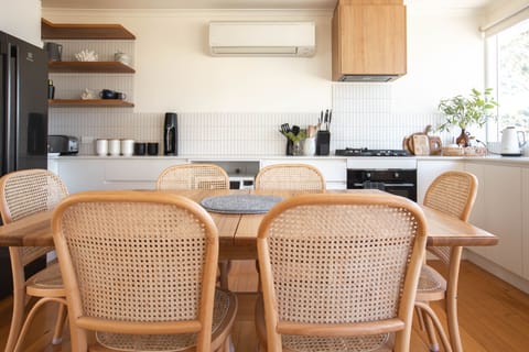 The kitchen has modern amenities.