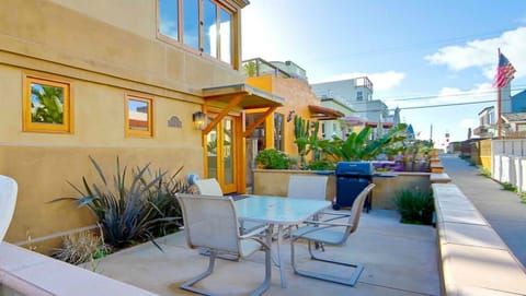 Patio, furniture and propane grill to enjoy