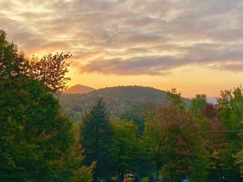 Autumn sunrise from the balcony