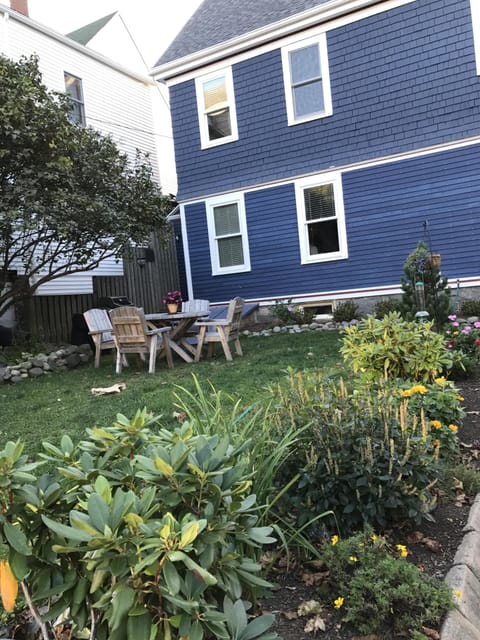 Side yard with garden