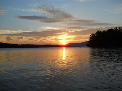 Beautiful sunrise and sunsets from our waterfront patio!