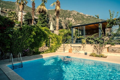 Pool side with sun room