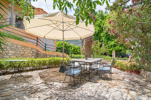 Outdoor dining area front