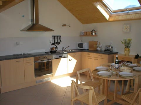 Kitchen and dining area ...