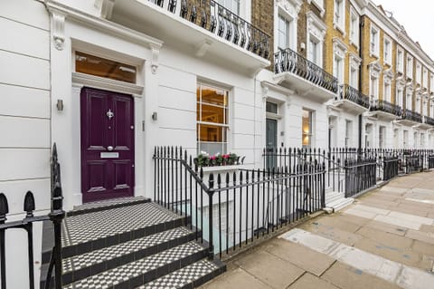 The front steps of the house