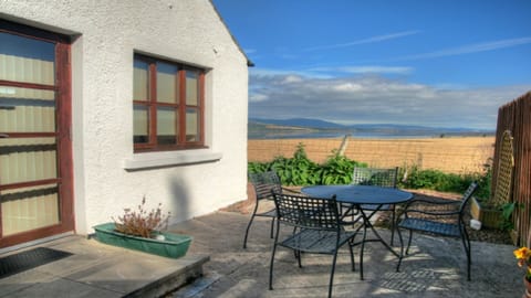 The patio area with stunning views