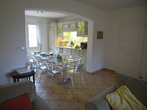 The kitchen from the living room