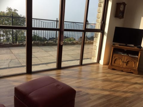 View from one of the sofas. 