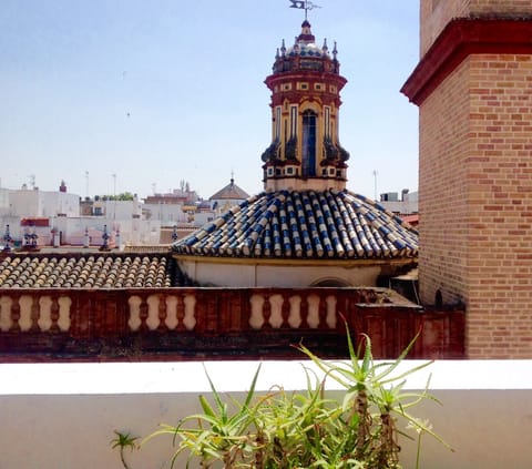 Terrace overlooks church